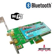 博通BROADCOM 無線WIFI藍牙二合一PCI-E 1X臺式電腦內置上網卡54M【可開發票】