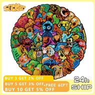 50pcs Neon Italian Brainrot Sticker Cartoon Animal Decals DIY Scrapbook Notebook Diary Sticker