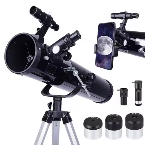 875Times Astronomical Telescope Zoom Reflector Telescope Large Caliber Monocular Deep Space View Sta