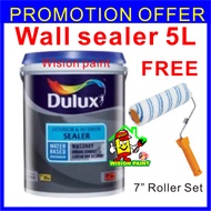 DULUX wall sealer ECO 5L WHITE ( FREE 7"ROLLER SET ) FOR WALL INTERIOR A EXTERIOR PAINT WATER TO APPLY / STOP CRACKS