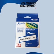 Brother Label Tape TZE-231 12MM Black On White TZe231