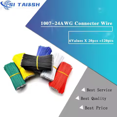 120PCS/set 24AWG Tin-Plated Breadboard PCB Solder Cable 24AWG 8cm Fly Jumper Wire Tin Conductor Wire