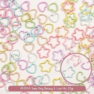 20g Love Threaded JumperRing and Premium Pastel Colorful PhonestrapBINTANG DIY Crafting Accessories 