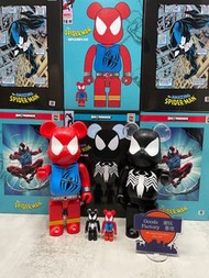 BEARBRICK SPIDER-MAN BLACK COSTUME / SPIDER MAN  SCARLET SPIDER 100％ & 400％ be@rbrick 蛛蛛俠