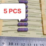 UNGU 5 PCS PURPLE 12K 3W 5% copper feet resistor 12 k 3 watt 12 kilo ohm 3 w 3watt 5 percent 12k 3w