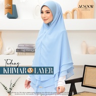 ALNOOR Khimar 4XL 3 Layer | Tudung Borong Murah | Tudung Sarung Berdagu Chiffon & Scuba