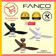 FANCO F-STAR DC Motor Ceiling Fan with 3 Tone LED Light Kit and Remote Control | Installation Available