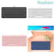 RR Gaming Keyboard Full Size Quiet Typing Computer Keyboard 78 Keys Corded Keyboard for PC Desktop O