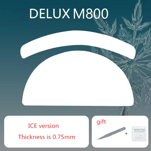 1 Set Ultraglide Mouse Skates For DELUX M800 Pro Control Speed Mouse Feet ICE Version Thickness 0.75