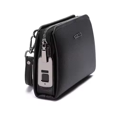 High quality solid color PU password lock design handbag storage wallet card bag clutch bag bolsos p