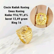 Cincin Kodok Kuning emas Kuning singapore kadar 916 ring 1 373Ct Murah