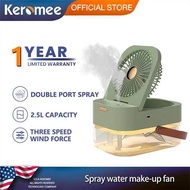 Keromee 2.5L  Humidifier Fan double spray portable table fan mini usb air cooler electric fan