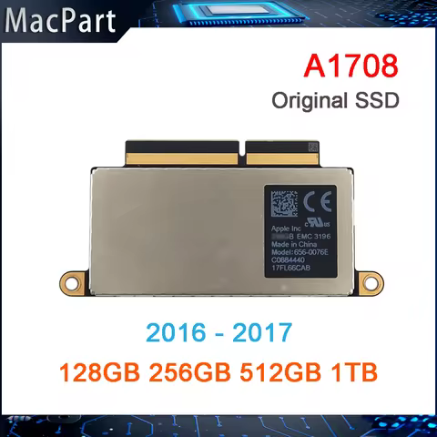 Original Laptop SSD 128GB 256GB 512GB 1TB For MacBook Pro Retina 13.3" A1708 PCI-E SSD EMC2978 EMC31