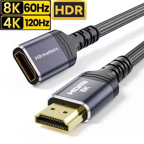 8K HDMI Exension Cable HDMI 2.1 Extension Cord HDMI 2.1 Male to HDMI 2.1 female Cable adapter HDMI 2