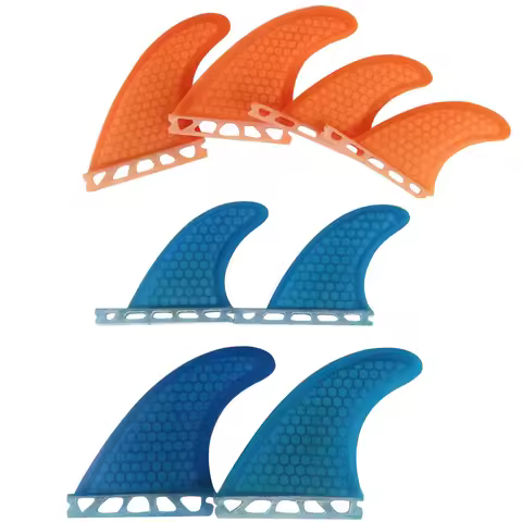 UPSURF-FUTURE Quad Surfboard Fins G3 + GL/G5 + GL Honeycomb Quilhas Thruster Single Tabs, Fibreglass