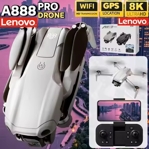 Lenovo A888 Pro Drone Professional 4K8K 5G WIFI Dual Camera Remote Control with screen Brushless Mot