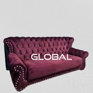 Global Furniture Direct Factory 3 Seater Sofa Velvet Sofa Chesterfield Sofa Baldu