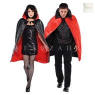 JUBAH HALLOWEEN DRACULA - Cosplay Vampir Seram Pesta Anime Penutup Kepala Cloak Witch Wizard Costum 