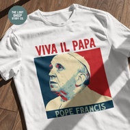 Pope Francis Viva il Papa Pope Francis White Catholic Spiritual T-Shirt