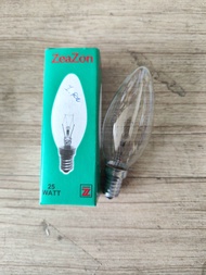 หลอดจำปา ใส หลอดไฟ หลอดไส้ ขั้ว E14 ZEAZON ขนาด 25w และ 40w