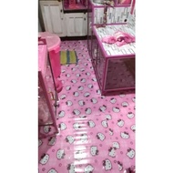 CARPET KOREAN HELLO KITY PINKVINLY 1.5M FIELD SOLD PER METER 1MX1.5M