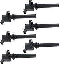 6Pcs Black Car Engine Ignition Coil Replacement For Ford Escape 3.0L 2001-2008 For Mercury For Mazda