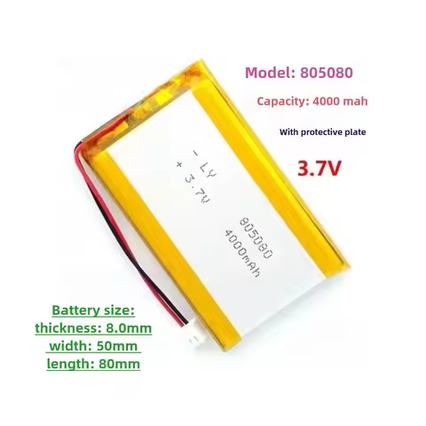 3.7V 4000mAh 805080 Lithium Polymer Rechargeable Battery for Topping NX7 G5 Bluetooth Headphone Tabl