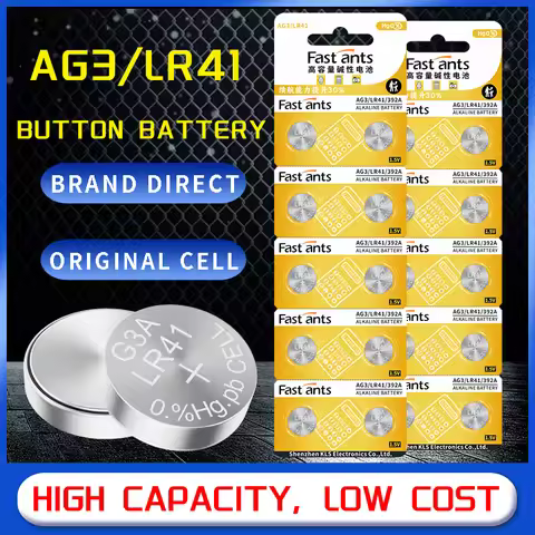 LR41 AG3 L736F LR736 392A SR41SW 1.5V Alkaline Button Battery Long Shelf Life for Watch Clock Thermo