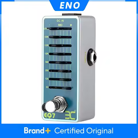ENO EQ7 Equalizer Guitar Effect Pedal 7-Band Equalization Mini Pedal 7 Band EQ Aluminum Alloy Body E