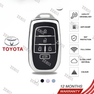 ZR For 5/6 Buttons TPU Remote Car Key Case Cover for Toyota Alphard PREVIA Voxy Noah Esquire Vellfire Harrier NOAH Previa 30 Series Shell Holder Bag Accessories