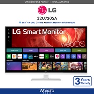 LG 32U720SA | 31.5" 4K UHD | 5ms | Smart Monitor with webOS (32U720SA-W)