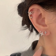 Korean Crystal Clip Earrings For Women Zircon Star Without Hole Jewelry Fake Earrings  Ear Bone Clip