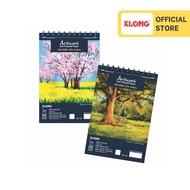 Sổ vẽ màu nước cao cấp Artwork Hot Pressed KLONG A5+ 300GSM 25% cotton 30 tờ MS: 788