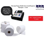 Receipt Paper Rolls Sono Cash Register Olympia - 1 unit