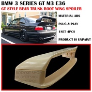 BMW E36 M3 M SPORT 3SERIES COUPE 2 DOOR 4 DOOR M3 BIG LOOK REAR SPOILER M TEK SPOILER TRUNK BOOT SPO