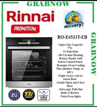 RINNAI RO-E6533T-EB 77L BLACK MADE IN EUROPE MULTIFUNCTION BUILT-IN OVEN WITH AIR FRY