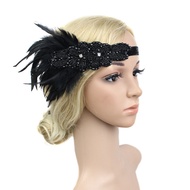 Indian Rabbit Ear Headband Black Feather Headband Style#FS0912#