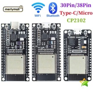 MERLYMALL Microcontroller Processor Integrated, ESP-WROOM-32 Dual Cores ESP32 ESP-32S Development Bo