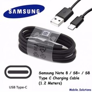Original Samsung Type C Fast Charging for Note 8 / S8 / S8+ Plus / Data / USB / Cable (1.2 Meters) (Black)