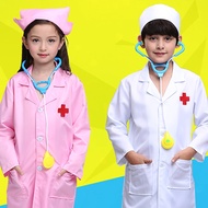 Kids Cosplay Clothes Boys Girls Doctor Nurse Uniforms Fancy Toddler Halloween Role Play Costumes Par