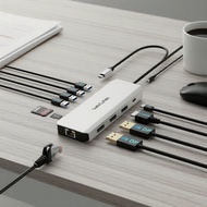 WAVLINK 12-in-1 USB-C Dock Adapter: 4K HDMI & Dual 4K DP, 100W Power Delivery, 5Gbps USB 3.0/2.0 Por