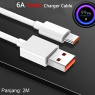 Multifunctional Fast Charging USB Type C Data Cable 6A 2M - TC2 - White/Putih