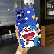 for Samsung Galaxy A04E A14 A24 A34 A54 A33 A53 A73 5G A32 A52S A72 A31 A51 A71 A11 A50 A03S Doraemon Eating Hamburger Sushi High Quality Camera Lens Protection  Square Edge Cover Full Len Protective Case