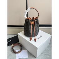 [Old Fairy] Celine New Style Fortune Bucket Bag Teen Bucket CLARA Bucket Bag Small Size Drawstring B