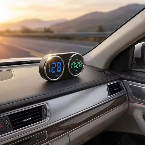 GPS Speedometer Digital Clock HUD Over-speed Alarm KM/H MP/H Speed Meter 7-Color Head-up Display Car