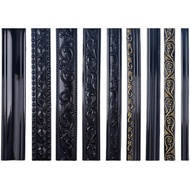 European-Style PVC Soft Line Black Flat Decorative Strip Self-Adhesive Background Wall Frame Shape Gypsum Lines Ceiling Line/PVC Wainscoting / 3D Waist Line / Gypsum Wall Skirting Wallpaper Border Frame