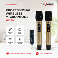 Advance MIC-201 Dua Microphone Wireless Professsional Mic Karaoke Microphone System Mic Tanpa Kabel