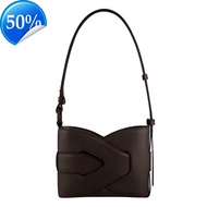 Polene leather womens bag new Nodde geometric design French niche brand woven bag armpit bag