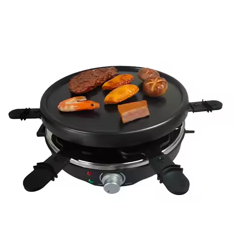 Korean Commercial BBQ Grill for Cheese Raclette Indoor Electric Smokeless Barbecue Griddle Detachabl