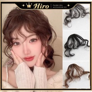 [HIRO] Fashion Fake Air Bangs Hair Extensionic Style Fringe Natural Fuffy Clip Curly In Front Fringe